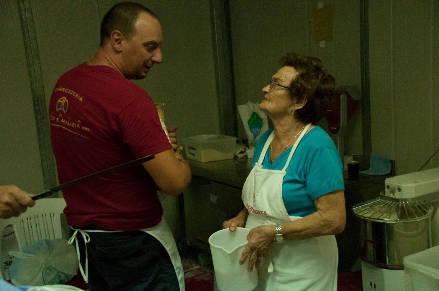 La cucina della taverna del rione Moncioveta